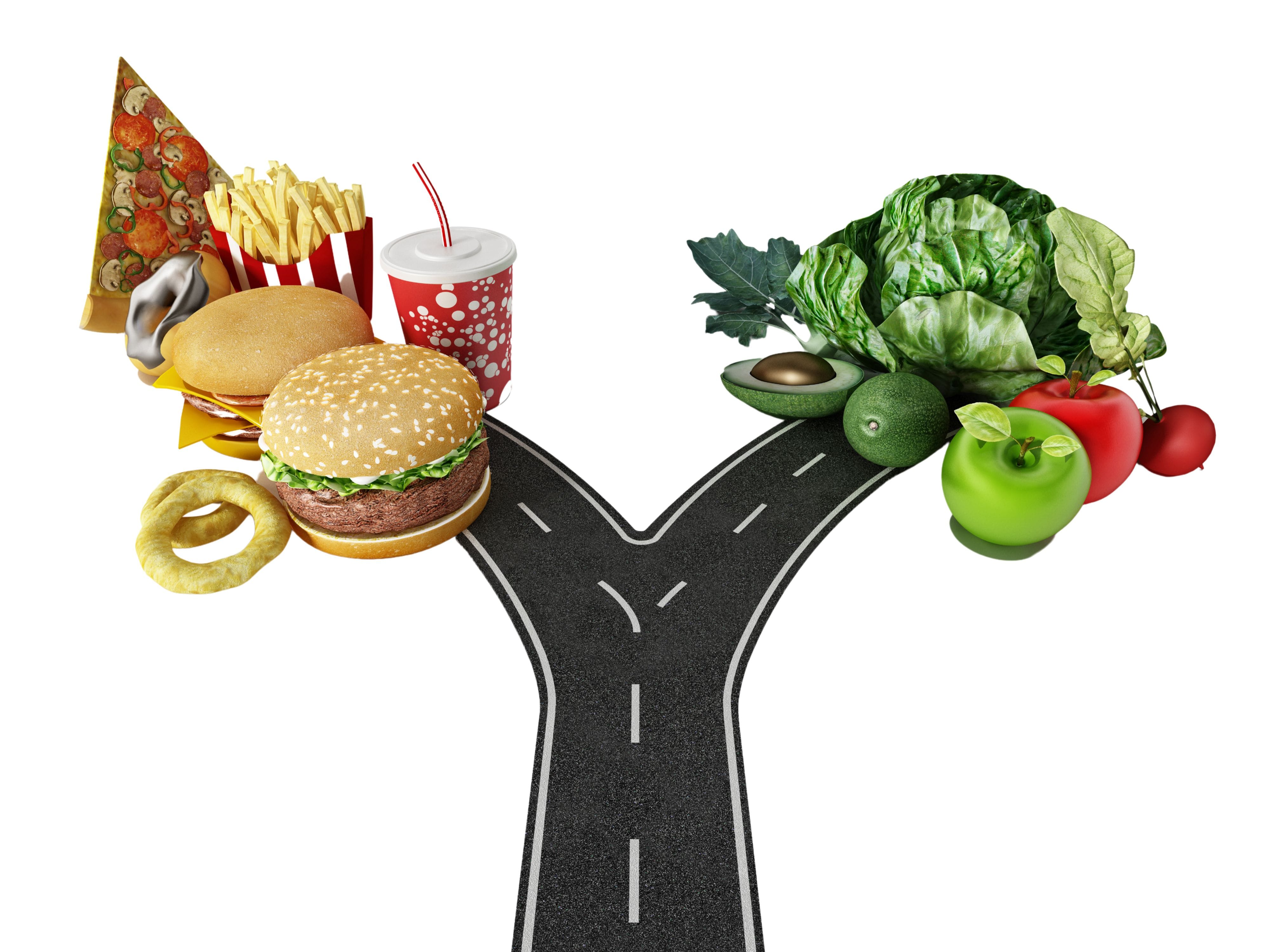 Healthy vs unhealthy diet choices affecting infertility