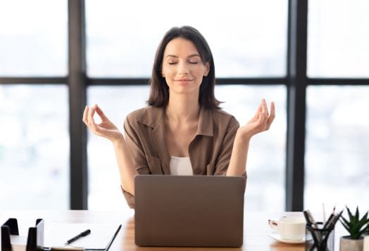 Workplace burnout relief, meditate