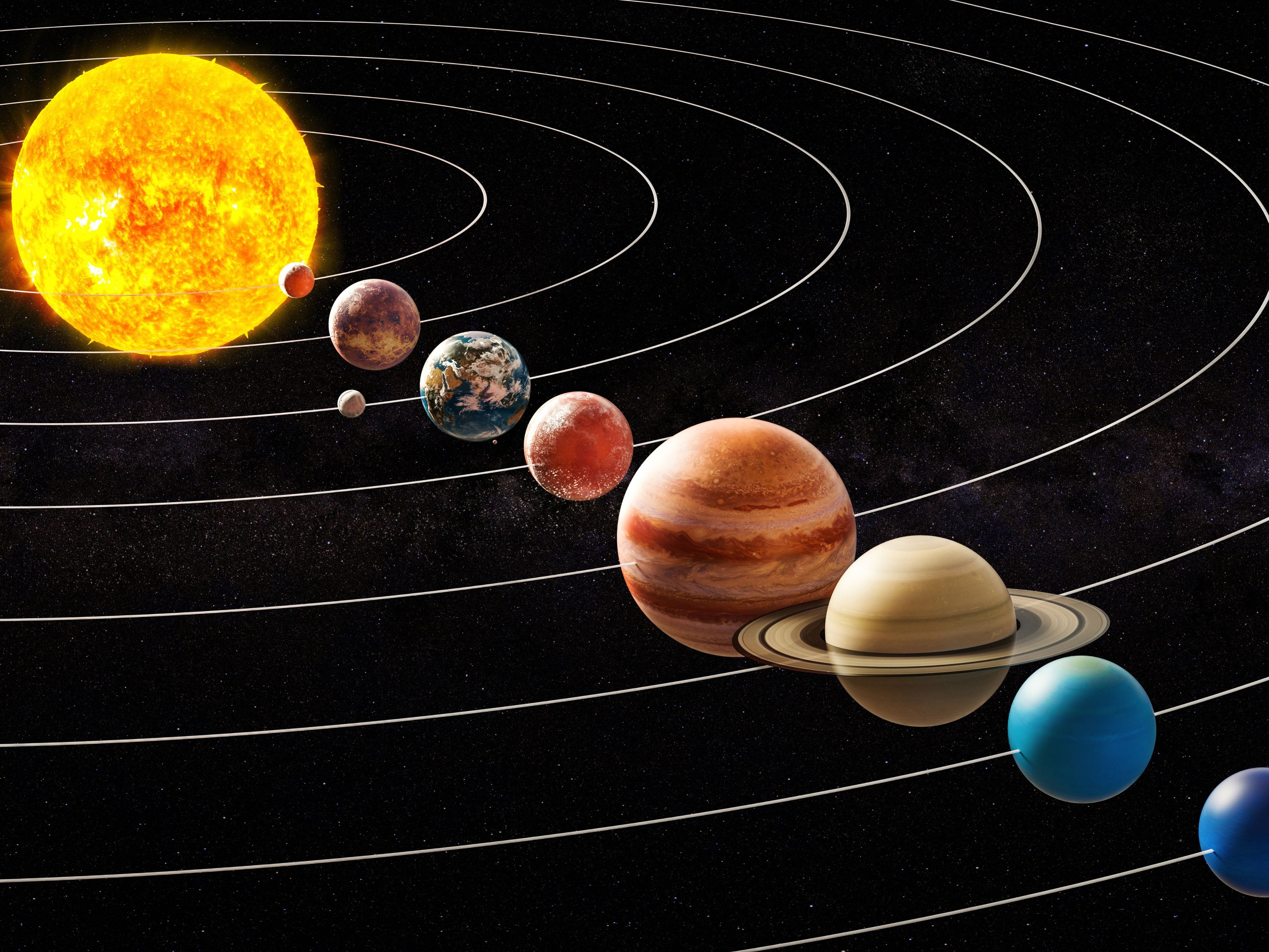 Our Solar System With All Planets Ailing In A Straight Line
