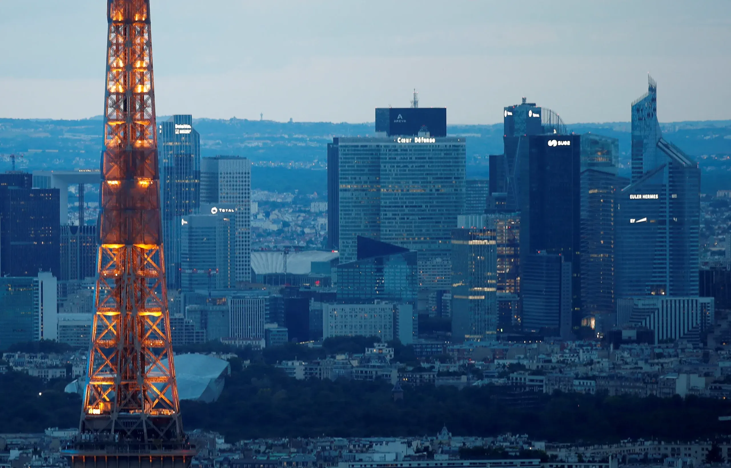 Euro zone investor morale hits two-year high in April