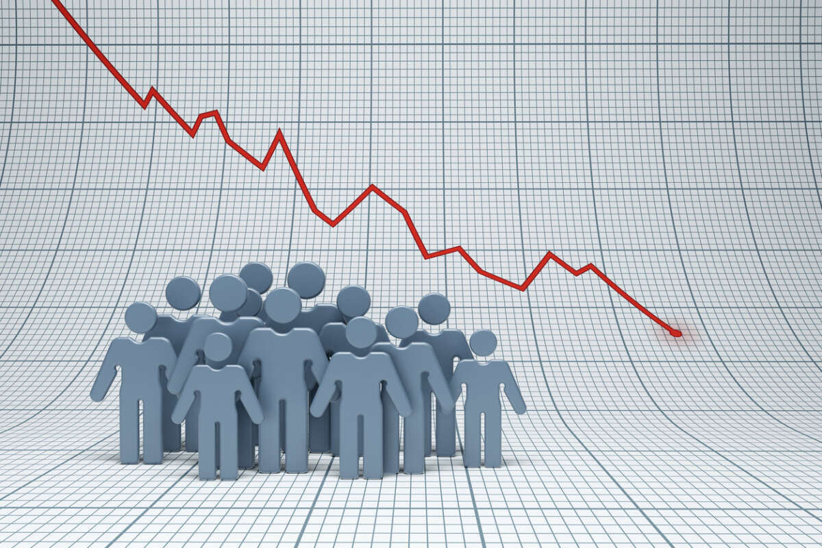 A drop in population growth causes an increase in investment in robots