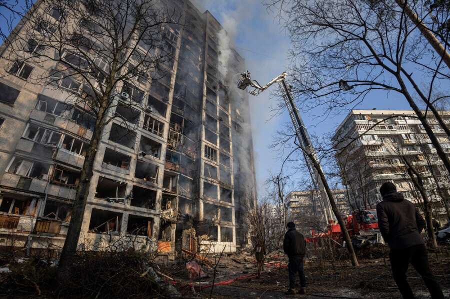 Symbol of resistance as EU leaders head to Kyiv &#8216;where history is forged&#8217;