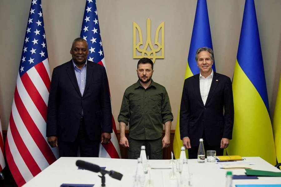 U.S. says Moscow has &#8216;failed&#8217; in war aims, pledges more military aid to Ukraine