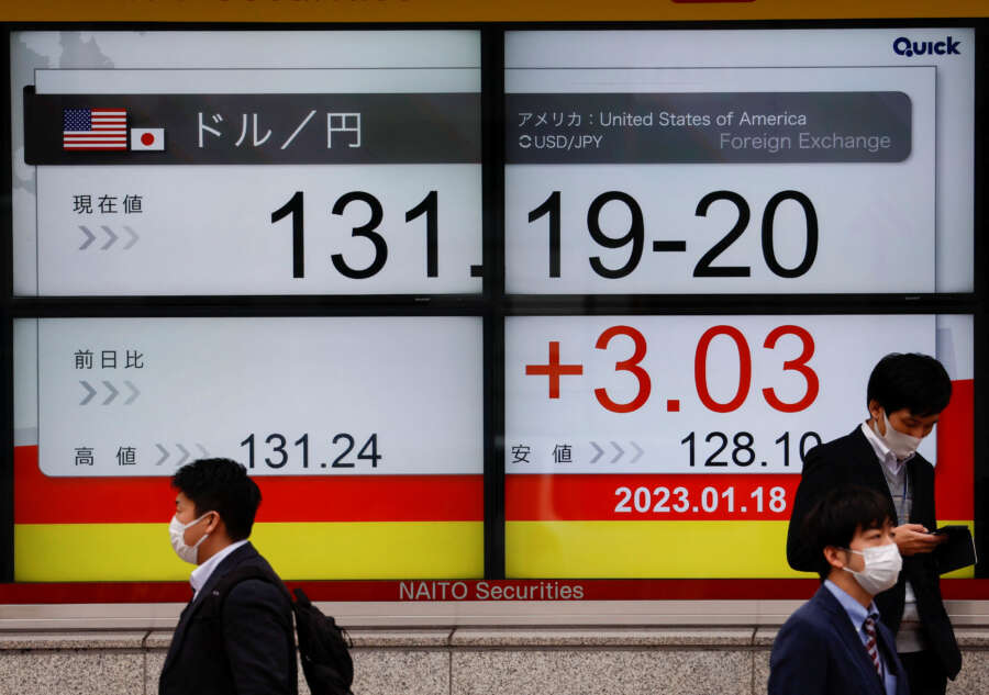 Shares steady, dollar gains ahead of U.S. inflation data