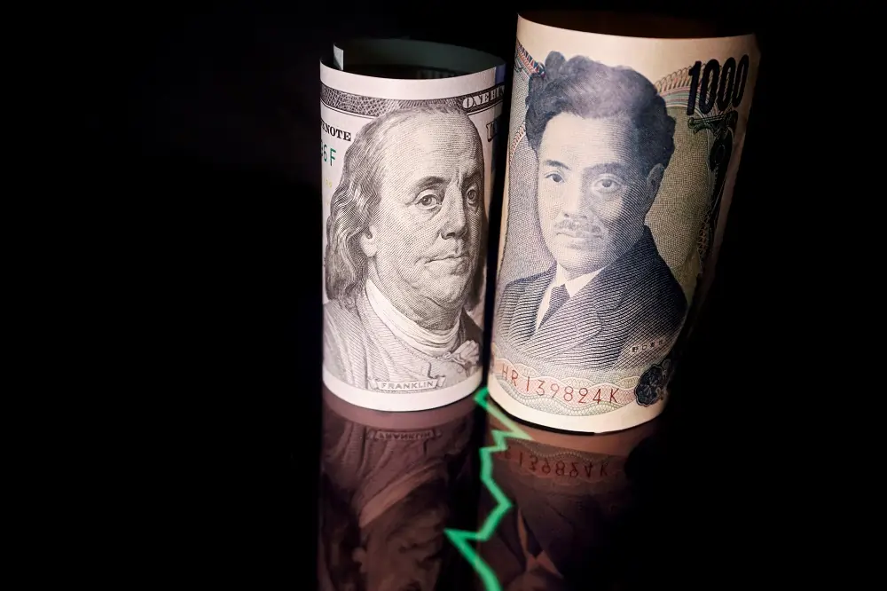 Asian shares fall on U.S. rate scare, yen plumbs 34-yr low