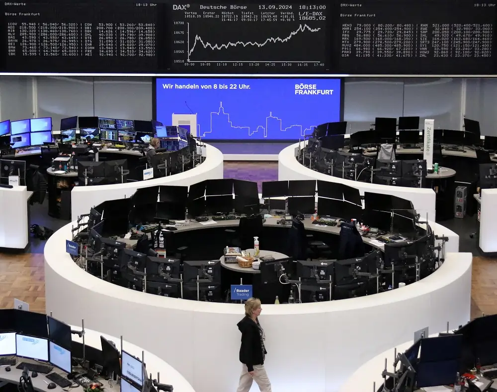 Europe&#8217;s STOXX 600 at two-week closing high in lead-up to Fed rate decision