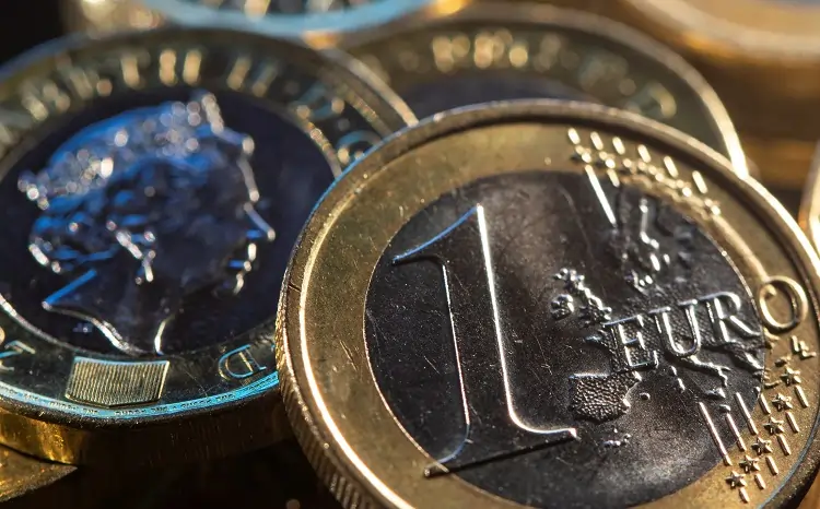Sterling at two-year peak versus euro after PMI data