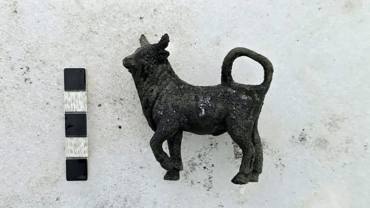 Bronze statues, coins and ancient eggs found in Tuscan thermal baths