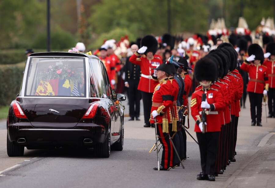 Queen Elizabeth&#8217;s coffin lowered into vault ahead of private burial