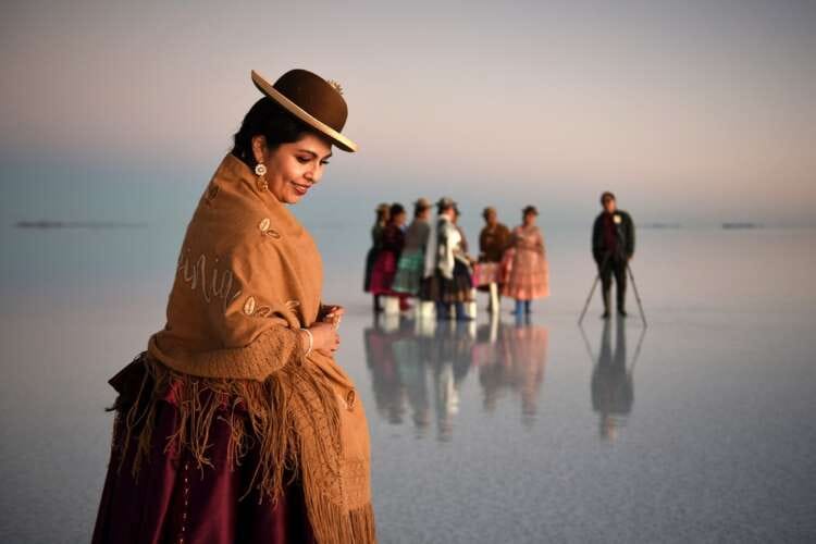 Bolivian boy turns photographer on iconic salt flats &#8211; with help from a dinosaur