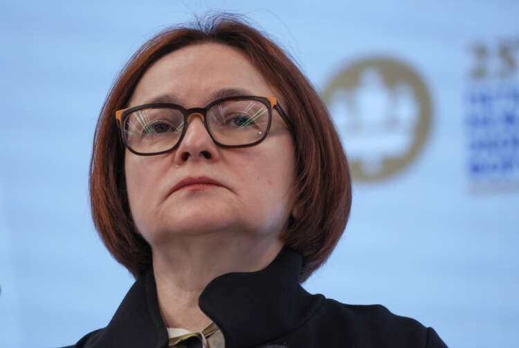 Russian central bank governor speaks after hiking rate to 8.5%