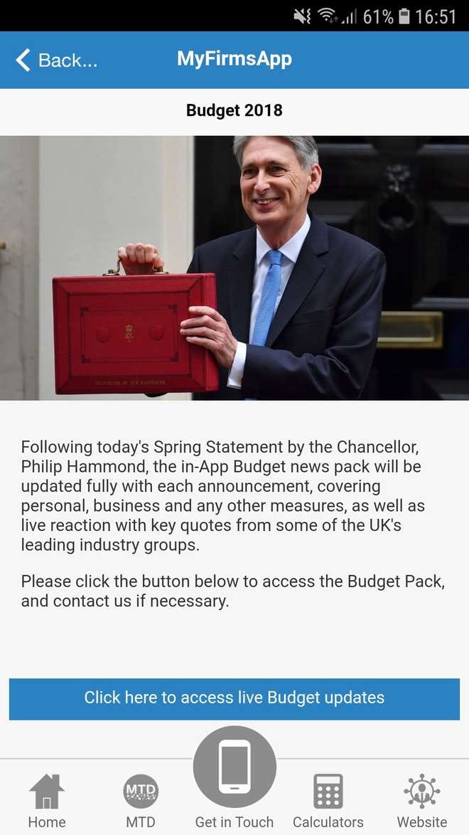 Budget push example