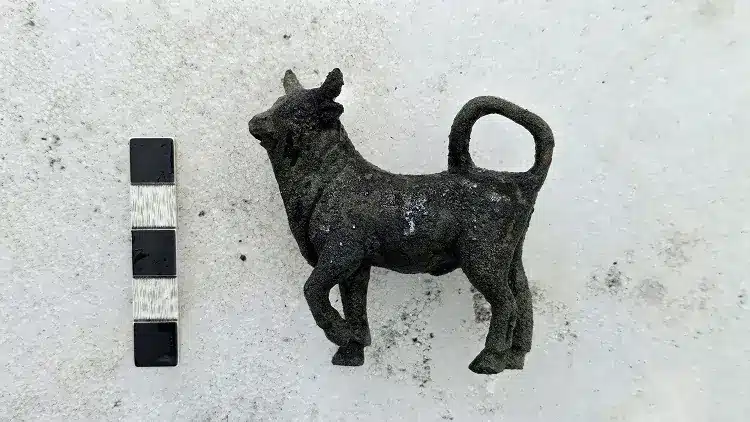 Bronze statues, coins and ancient eggs found in Tuscan thermal baths