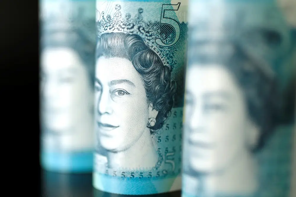 Sterling rises after UK inflation data and ahead of Fed