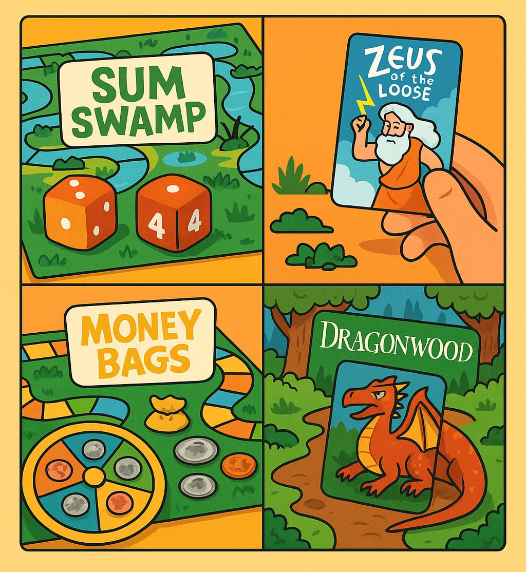 A collection of board games for Math learning