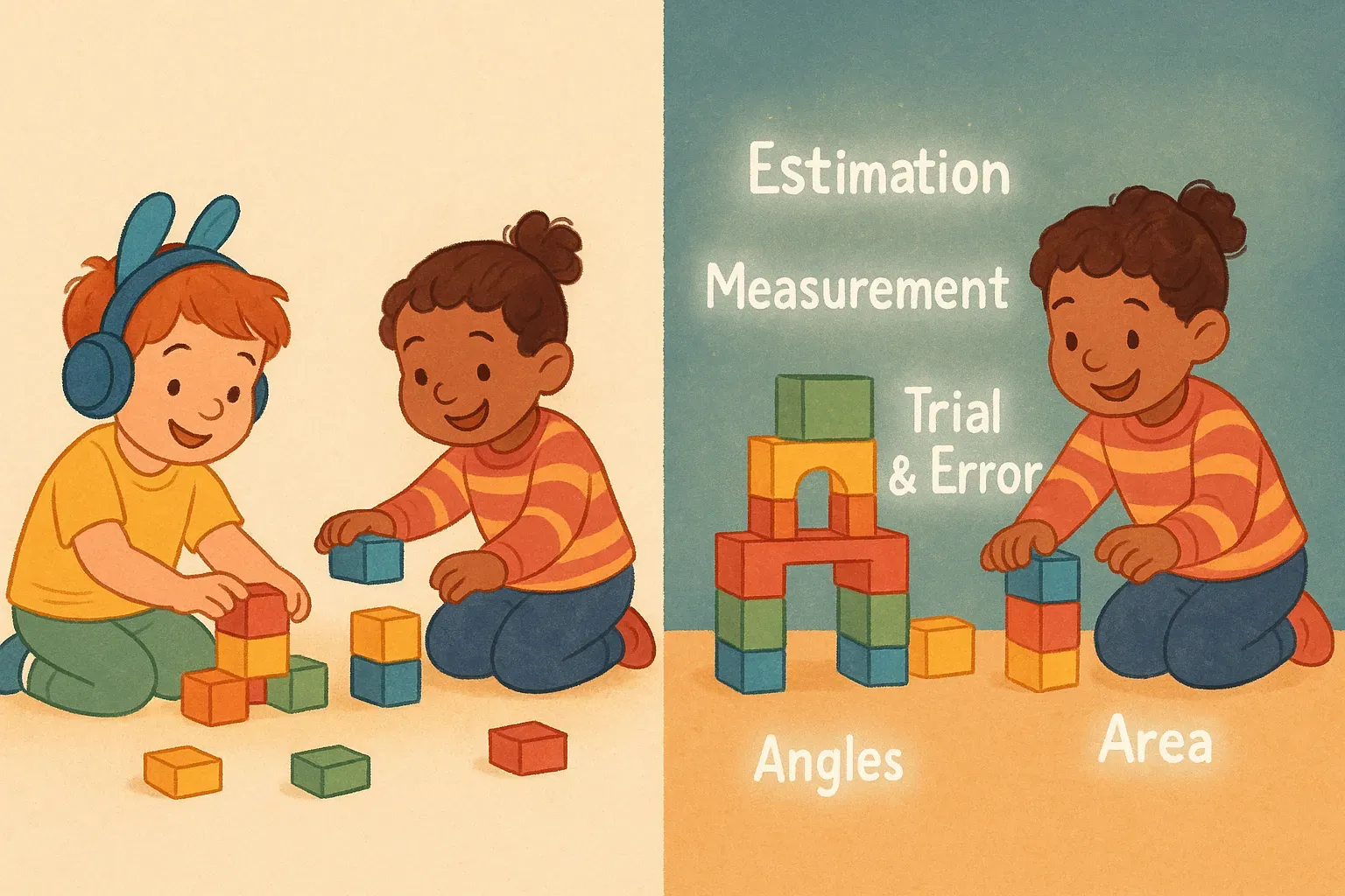 Playing with Blocks also involves Math
