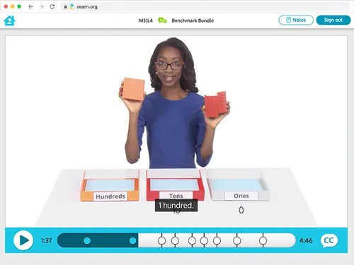 Zearn Math - video lessons explaining concepts