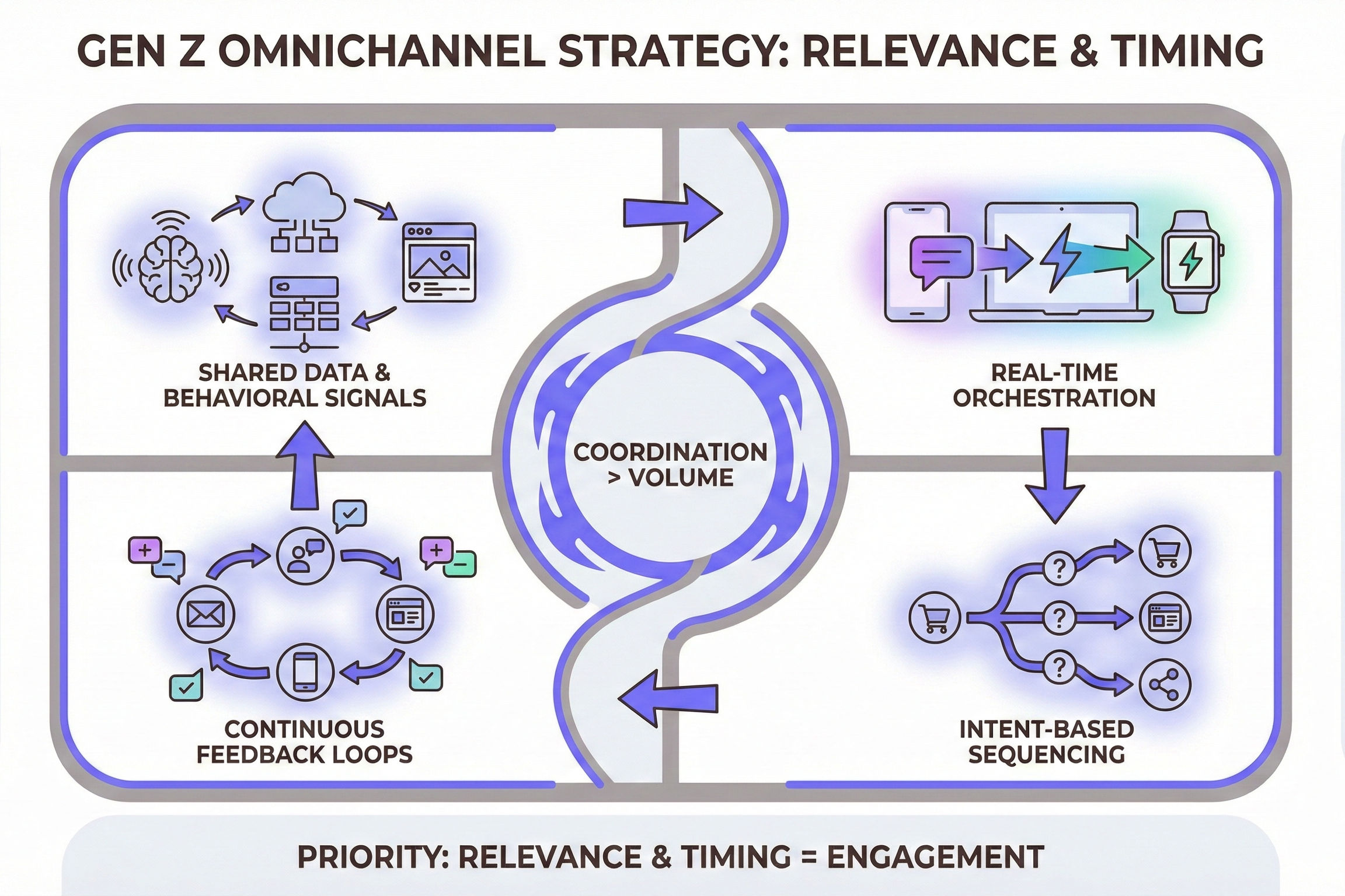 An Infographic representing how to build the best omnichannel strategy for Genz