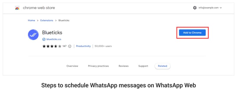 Schedule WhatsApp Messages on WhatsApp Web Using Blueticks
