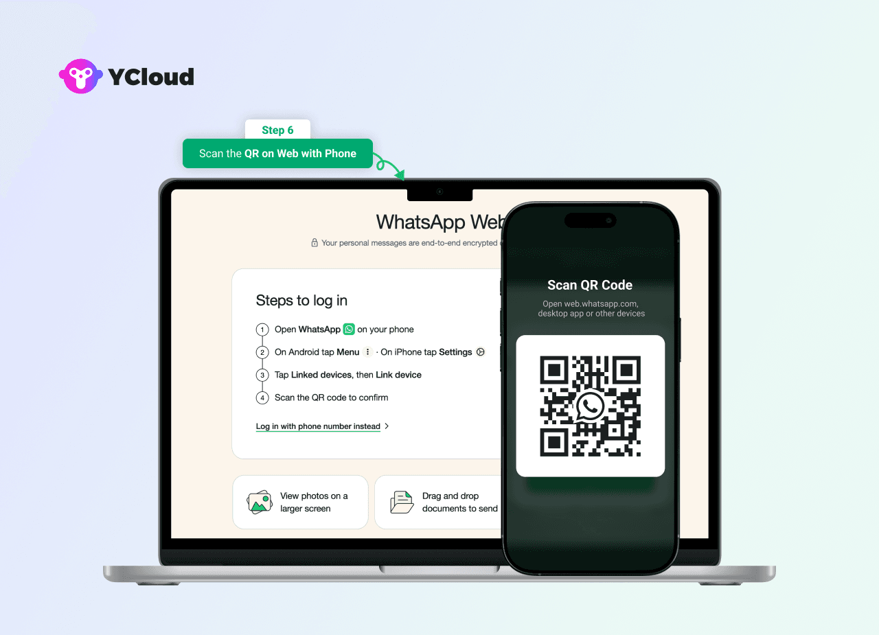 WhatsApp Web Login with QR Code from an iPhone