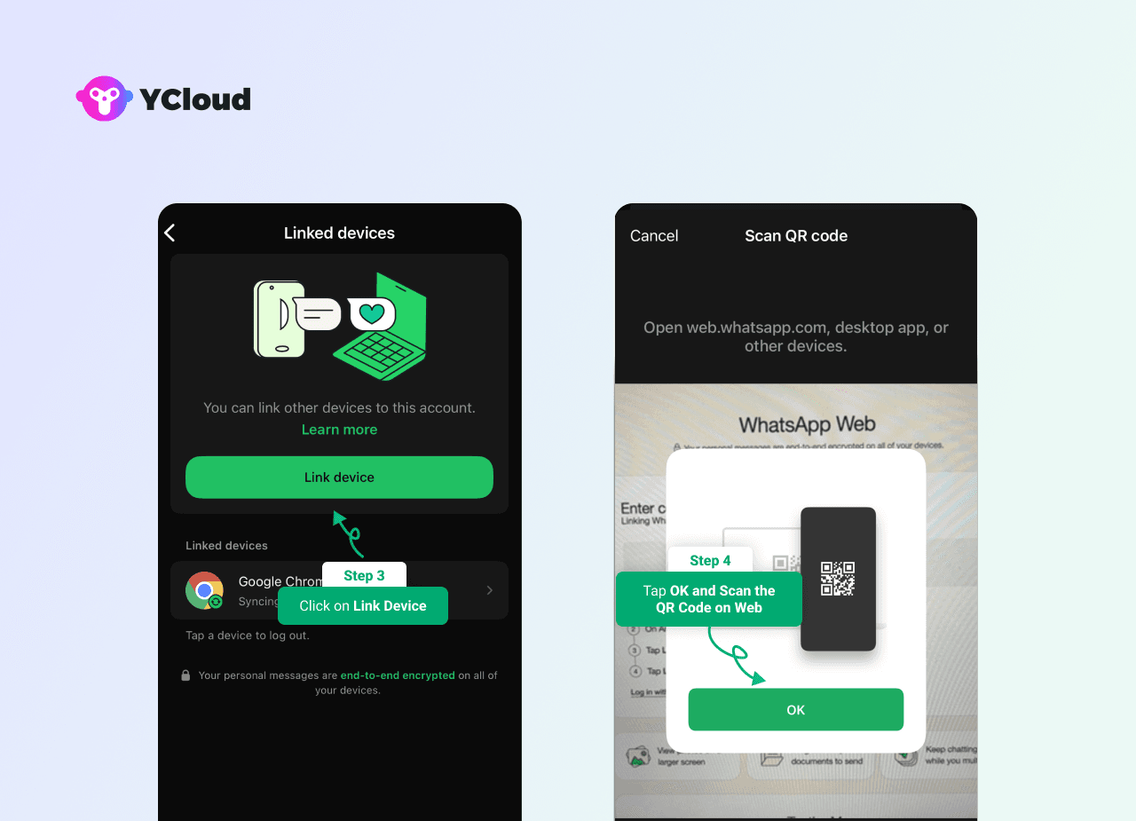 WhatsApp Web Login with QR Code from an iPhone