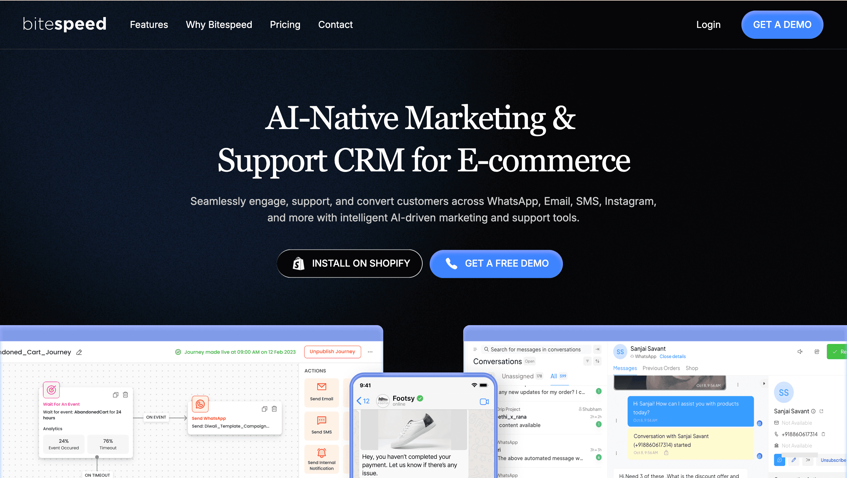 WhatsApp marketing tool - bitespeed