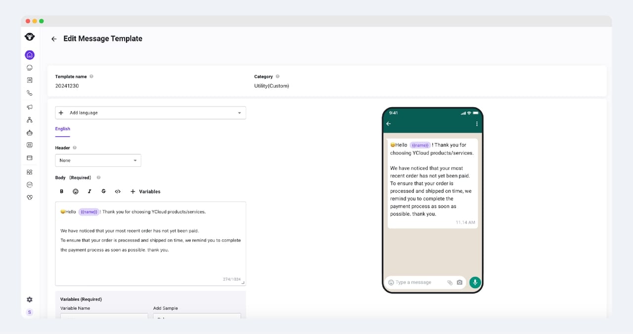 how to do whatsapp blast on ycloud?