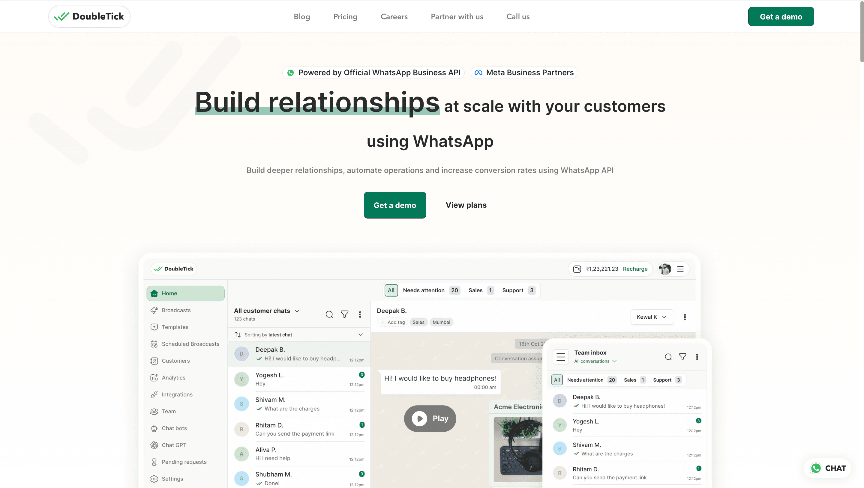 Best WhatsApp marketing tool - DoubleTick