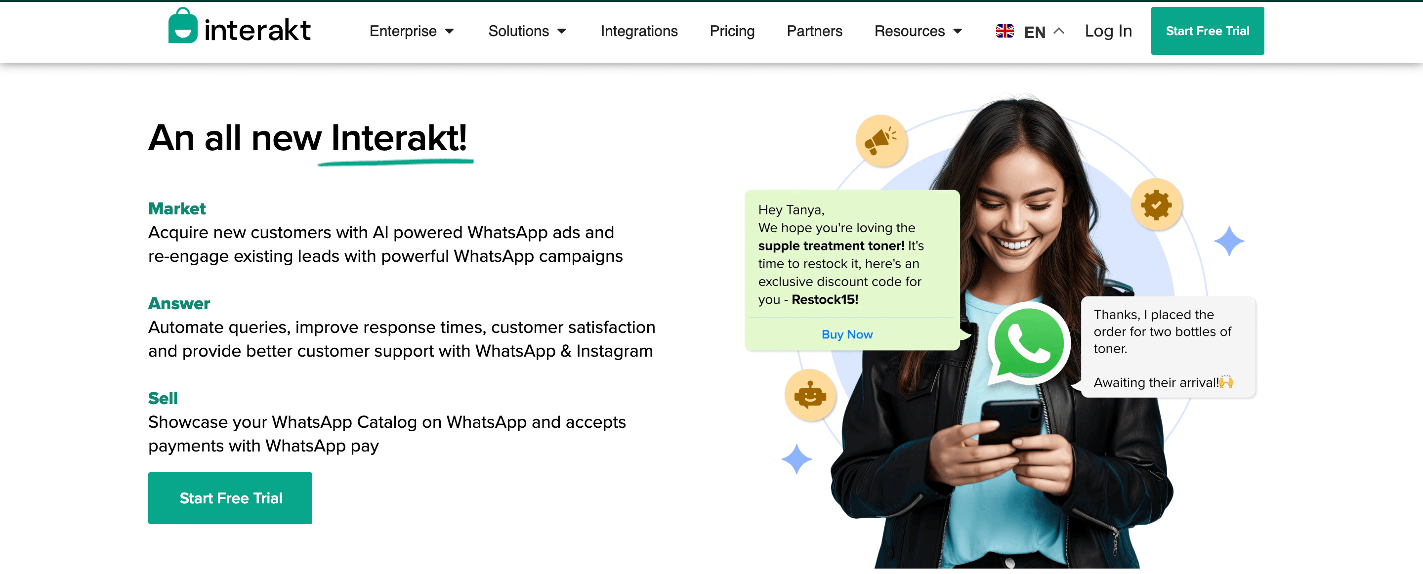 WhatsApp marketing tool - Interakt