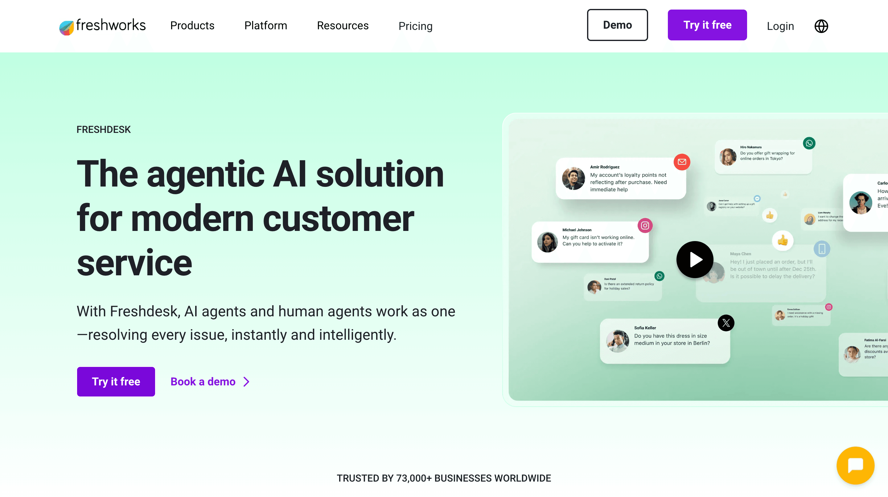 Top Customer Service Software - Freshdesk
