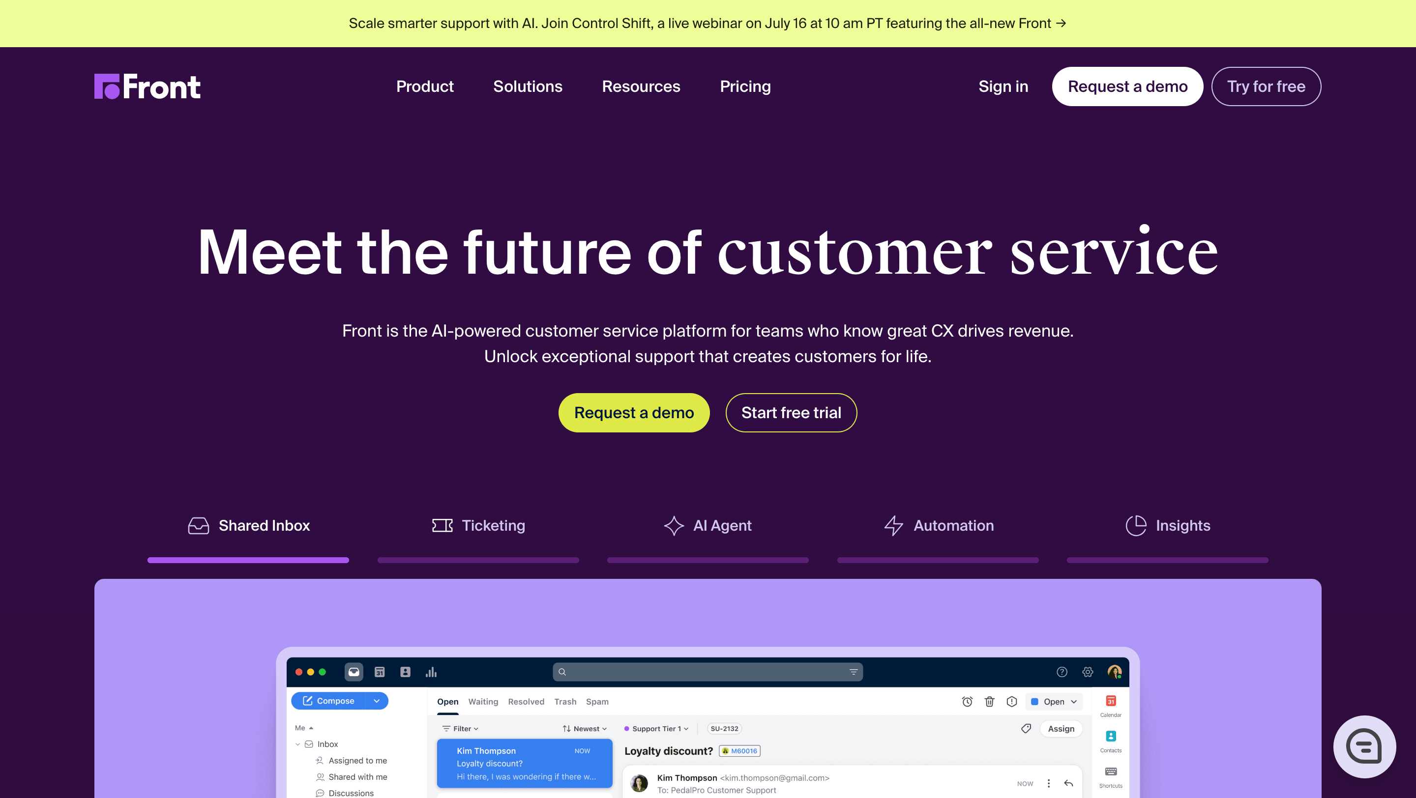 Top Customer Service Software - Front