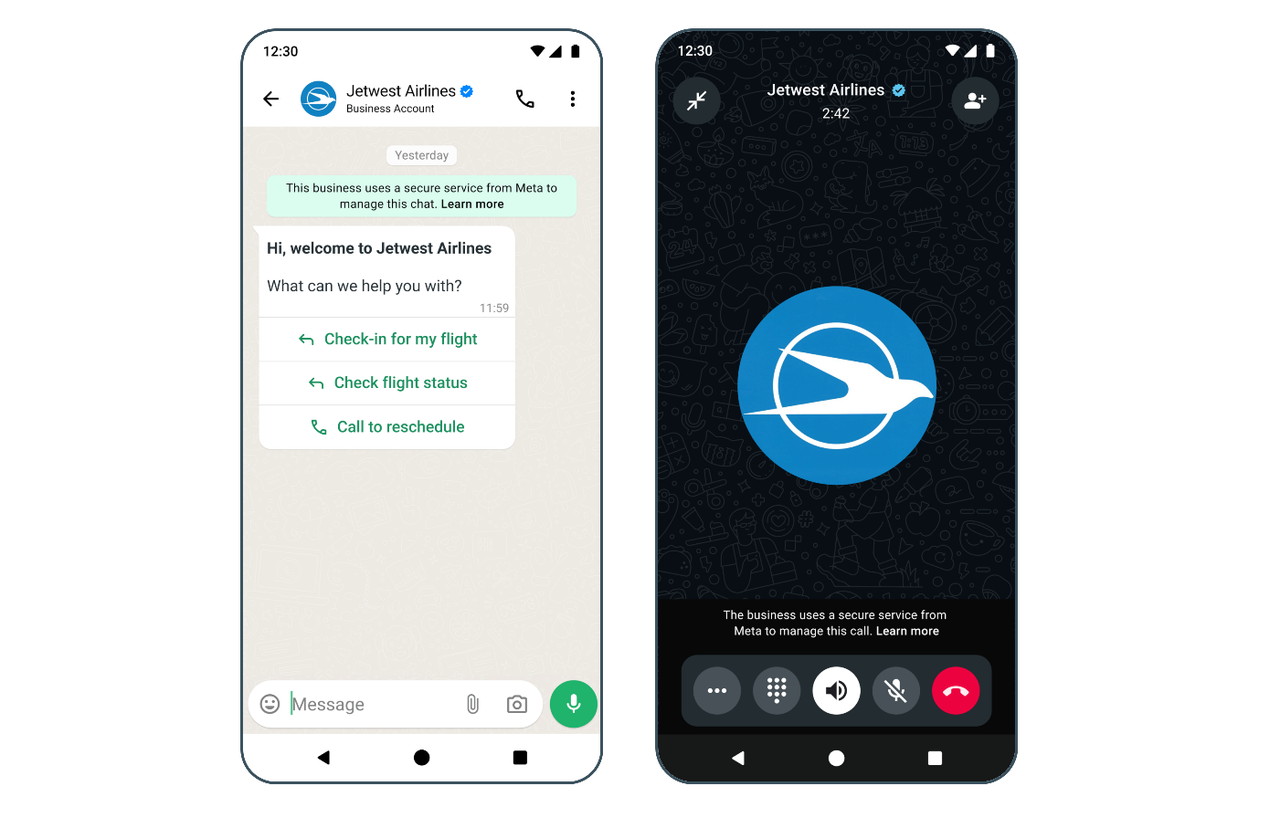Call Button Inside Messages