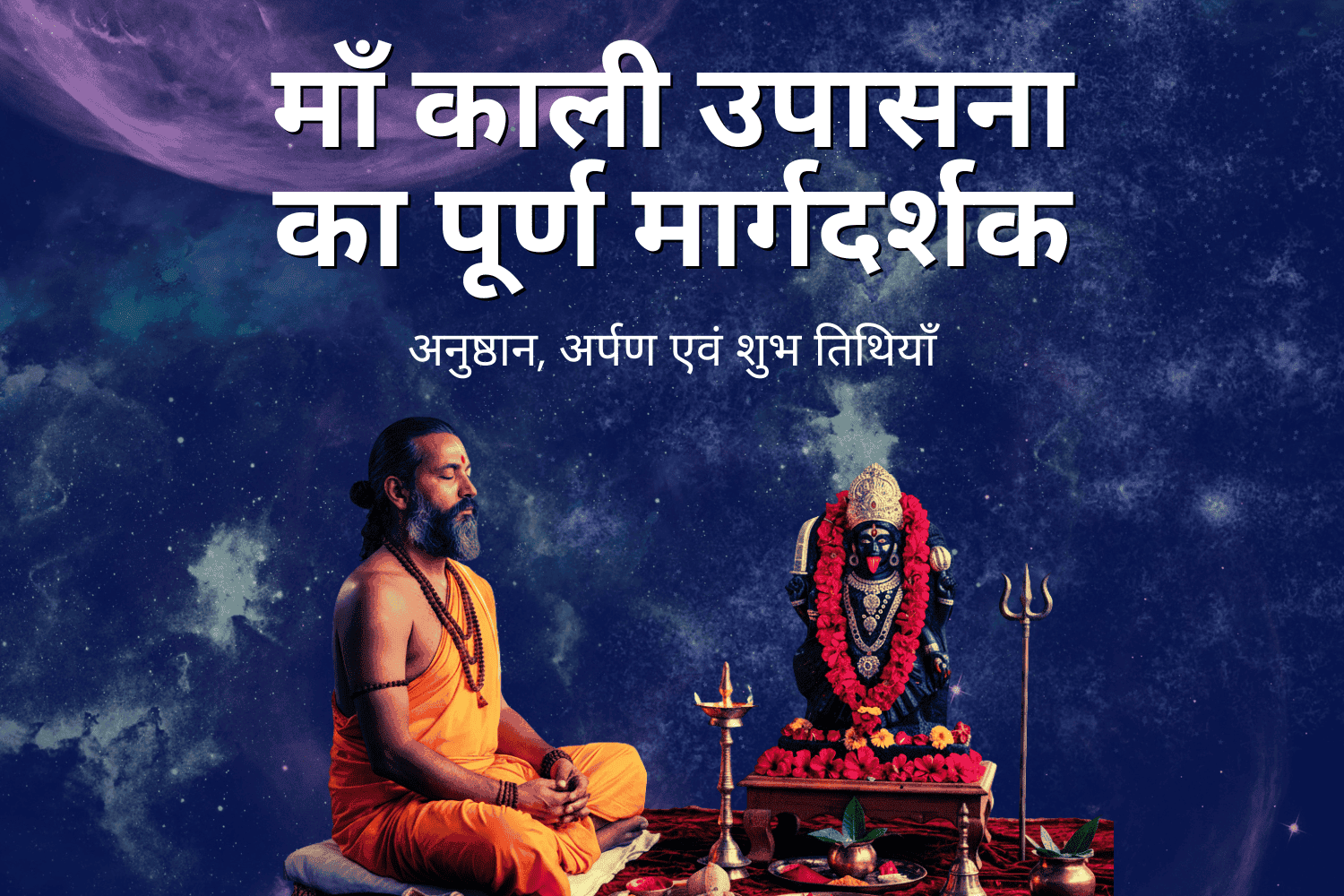 माँ काली उपासना का पूर्ण मार्गदर्शक — अनुष्ठान, अर्पण एवं शुभ तिथियाँ