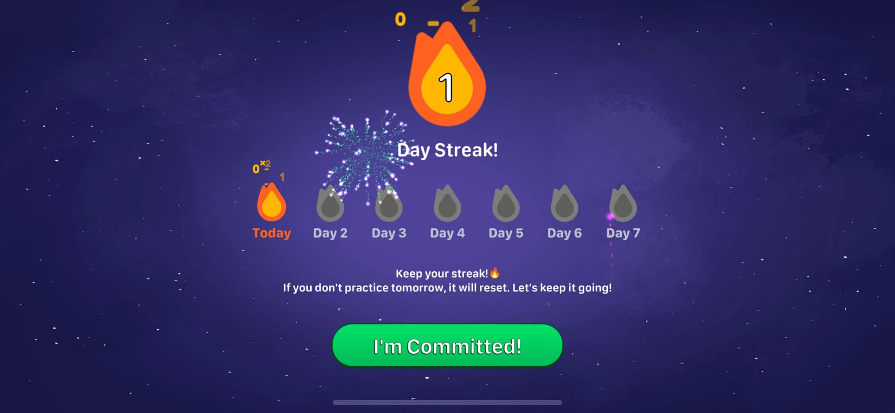 How do I hit a streak in the app?
