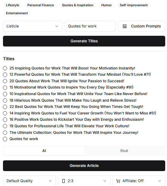 ai article title generator