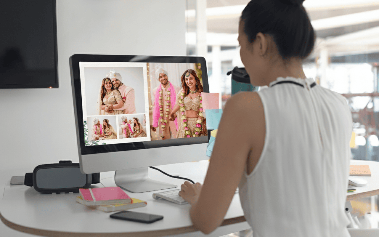 designing photo book layout by the designer